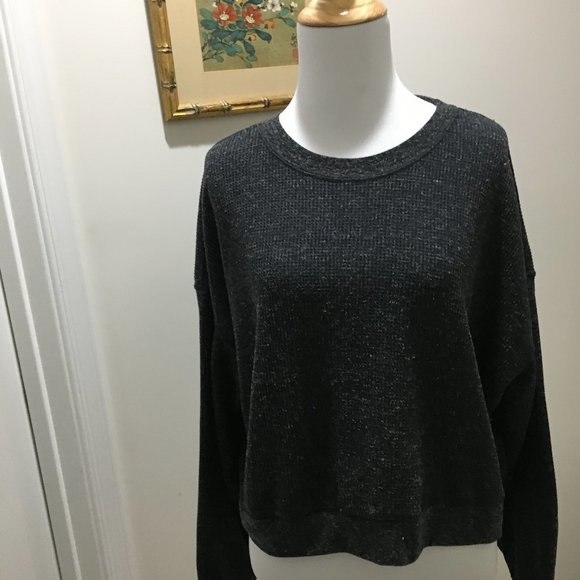 3 for $20s Sale: Vintage 90s Thermal Cropped Sweatshirt - Picture 1 of 8